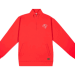 Red Quarter Zip Sweater